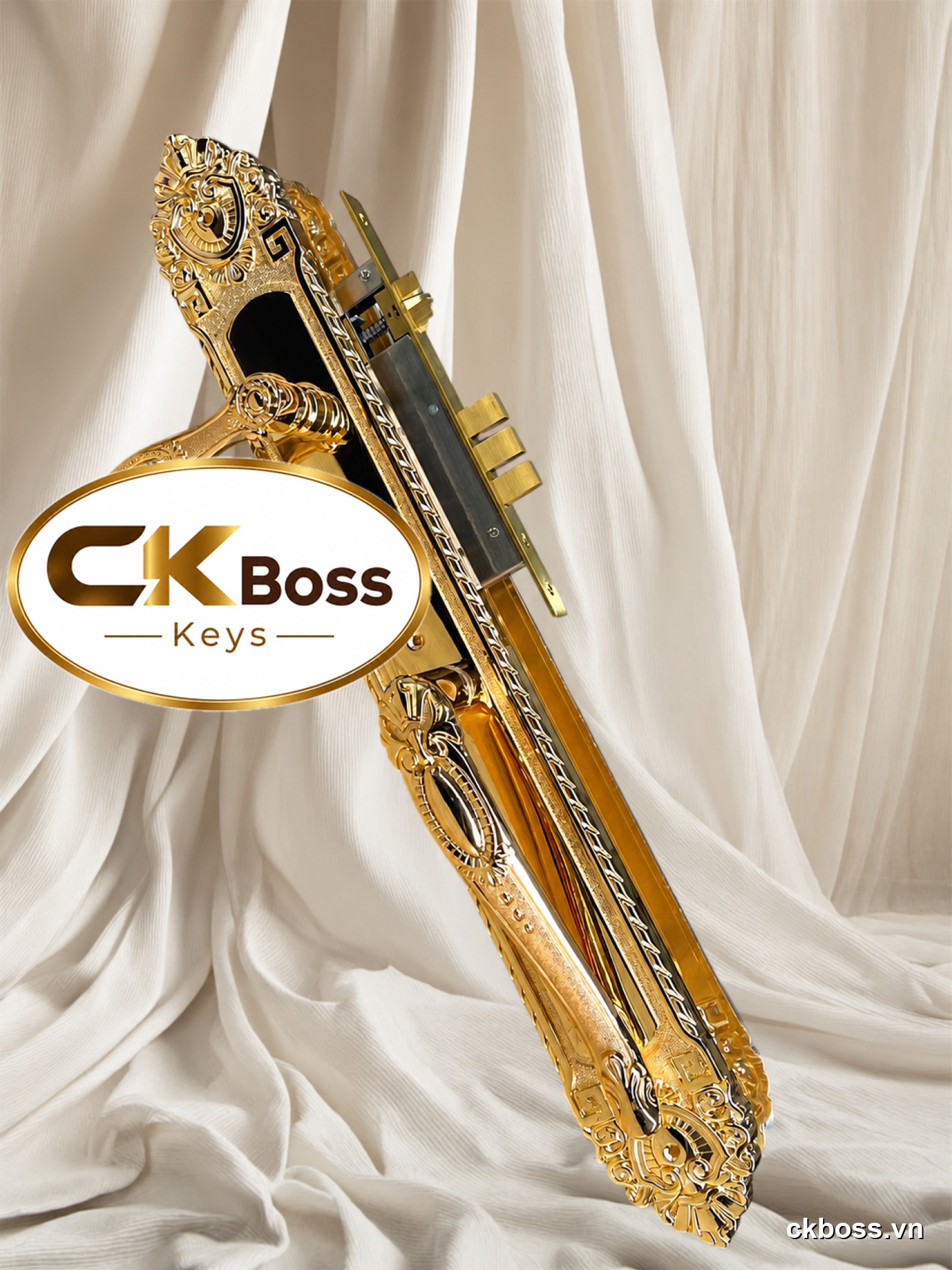 Khoá mạ vàng 24K