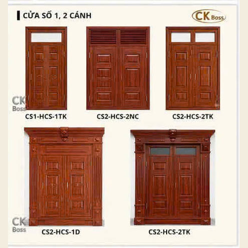 Mẫu cửa sổ 1–2 cánh